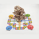 3D Antique Self-Assembly Wooden Good Luck Wheel Number Dice Laser Cut Parts Puzzle Building Kits Mechanical Model DIY Gift Decorations