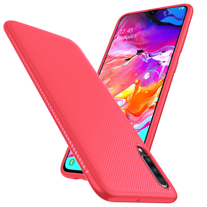 Bakeey Carbon Fiber Protective Case For Samsung Galaxy A70 2019 Shockproof Soft TPU Back Cover