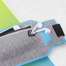 KUULAA Ultra-thin Waterproof Pack Nylon Lycra Reflective Sports Waist Bag Storage Bag with Headphone Hole for Smartphone below 6.5 inch screen