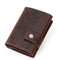 CONTACTS RFID Portable Auto Pops Up Buckle Business Card Holder Wallet Crazy Horse Cow Leather Vintage Name Card Case ID Credit Card Storage Box