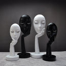 Nordic Style Simple Creative Household Decorations Resin Portrait Mask Crafts Tabletop Decoration Mo