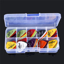 Zebra 50Pcs Electric Guitar Thumb Finger Picks with Case 0.58/0.71/0.81/0.96/1.20/1.50mm Thickness
