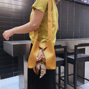 Women'S Scarf Bucket Bag Pu Leather Messenger Bag Ladies Single Shoulder Mo