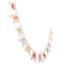 1Pc Burlap Party Banner Welcome Back Banner with Color Letter Printed - Fir