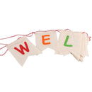 1Pc Burlap Party Banner Welcome Back Banner with Color Letter Printed - Fir