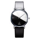 SKENGKE SK K0095 Leather Band Irregular Clock Dial Women Fashion Quartz Watch