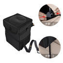 Leak Proof Vinyl Inside Lining Stable Black Car Trash Garbage Can Bag Closeable Lid 12 X 10.6 X 2.3CM