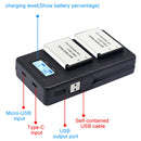 2Pc Lp-E17 Battery+Lcd Usb Dual Charger for Eos 200D M3 M6 750D 760D T6I T6