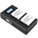 2Pc Lp-E17 Battery+Lcd Usb Dual Charger for Eos 200D M3 M6 750D 760D T6I T6