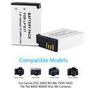 2Pc Lp-E17 Battery+Lcd Usb Dual Charger for Eos 200D M3 M6 750D 760D T6I T6