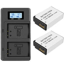 2Pc Lp-E17 Battery+Lcd Usb Dual Charger for Eos 200D M3 M6 750D 760D T6I T6