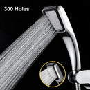 300 Holes High Pressure Rainfall Shower Head Handheld Water Saving Bath Spr