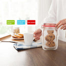 30 Pcs Pack Jar Bag Reusable Snack Bag Mobile Hermetic Freezer Bags Zipper