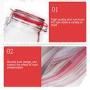 30 Pcs Pack Jar Bag Reusable Snack Bag Mobile Hermetic Freezer Bags Zipper