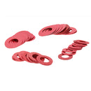 Suleve 225Pcs Red Steel Paper Washer Insulation Pad Flat Gasket Spacers 15 Sizes Assortment