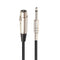 1.8/ 3M REXLIS BK3045K1 3-Pin Female XLR To 1/4" Male Mono Microphone Audio Cable