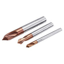 Drillpro 2 Flutes 90 Degree Chamfer End Mill 4/6/8/10/12mm HRC45 Tungsten Steel AlTiN Coating Milling Cutter