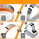 12 Piece Pastry Cutters Stainless Steel Baking Metal Circle Ring Molds Roun