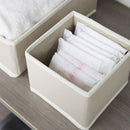 6Pcs Khaki New Non-Woven Storage Container Drawer Divider with Lid Wardrobe