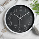 12In Non-Ticking Wall Clock, Silent Battery Operated Wall Clock with Plasti