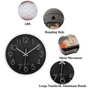 12In Non-Ticking Wall Clock, Silent Battery Operated Wall Clock with Plasti