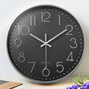 12In Non-Ticking Wall Clock, Silent Battery Operated Wall Clock with Plasti