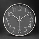12In Non-Ticking Wall Clock, Silent Battery Operated Wall Clock with Plasti