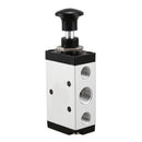 5 Way Pneumatic Air Hand Lever Operated Valve Solenoid Valve Port 1/4 inch