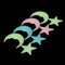 20Pcs Moon Stars Noctilucence Wall Decal Colorful Fluorescent Home Kid Room Decor Gift