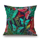 Decorative Throw Pillow Case Fashion Cotton Linen Tropical plant Flowers Grass Cushion Cover