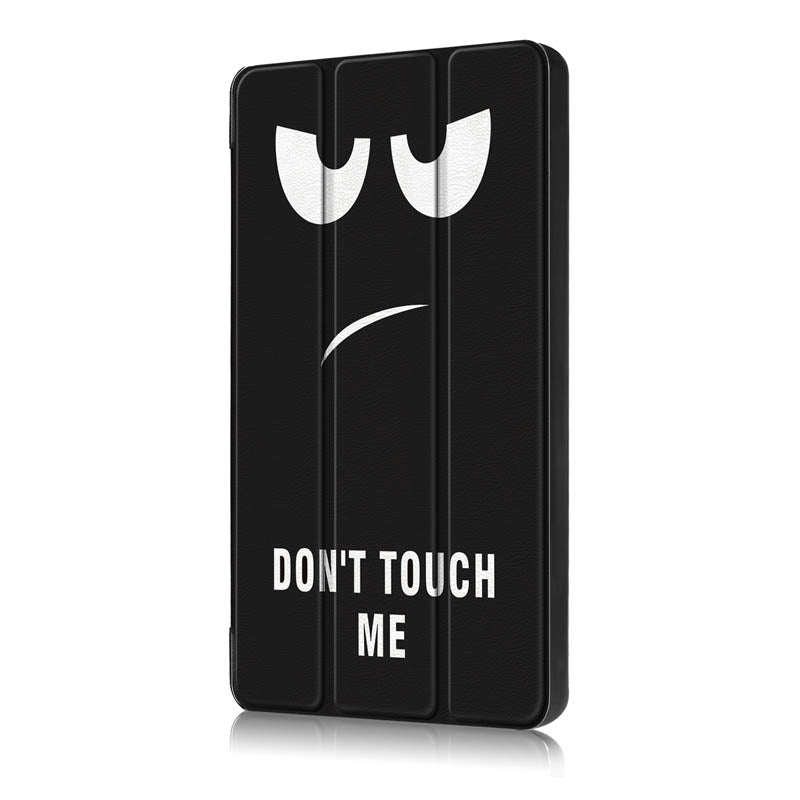 Tri-Fold Pringting Tablet Case Cover for New F ire HD 7 2019-Big Eyes