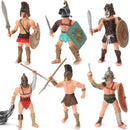 6Pcs DIY Gladiator Warrior Fighter Roman Soldier Action Figure Playset Weapons Gift Military Scenes