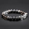 Trendy 8mm Buddha Beads Bracelet Natural Stone Casual Gradient Beaded Bracelet for Men Gift