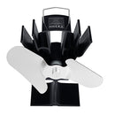 2 Blade 210CFM Aluminum Heat Powered Stove Fan Low Noise Wood Log Fireplace Burner Eco Fan Heating Circulation