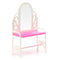 Lovely Dressing Table Chair Set for Barbies Dolls Dollhouse Bedroom Furniture Toys