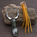 IPRee Alloy Slingshot Rubber Band Catapult Outdoor Powerful Camping Hunting Shooting Bow