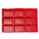 9 Cavity Rectangle Silicone Bread Cupcake Mould DIY Chocolate Soap Bakeware Tray