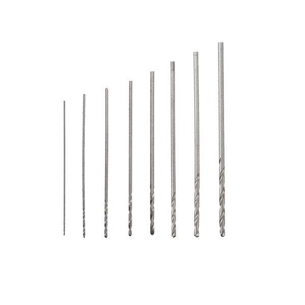 10pcs 3.175mm Shank 0.2-0.9mm HSS Twist Drill Bits