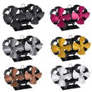 8 Blades Standing Type Stove Fan Low Noise Heat Powered Heater Wood Log Burner Fireplace Heat Cycling No Electricity