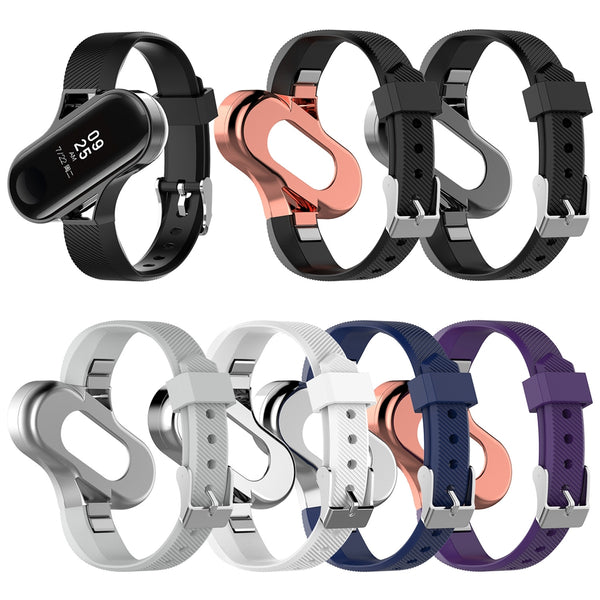 Bakeey Replacement Metal Frame Fashion Watch Band for Smart Watch Xiaomi Mi Band 3