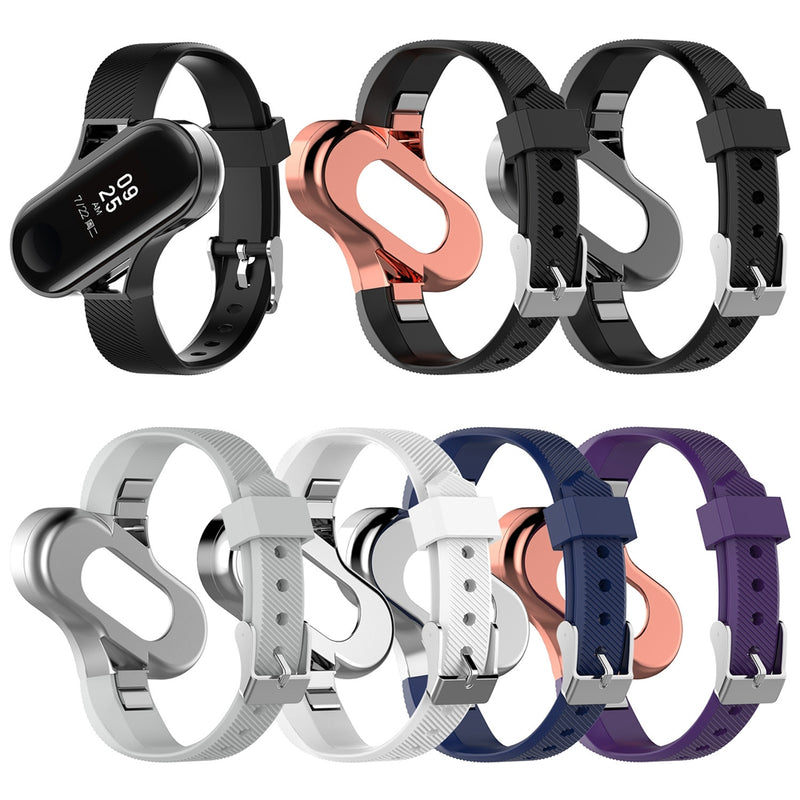 Bakeey Replacement Metal Frame Fashion Watch Band for Smart Watch Xiaomi Mi Band 3