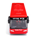 Red/Blue 15cm Alloy Pull Back Bus Bus Toys Car Model for Children