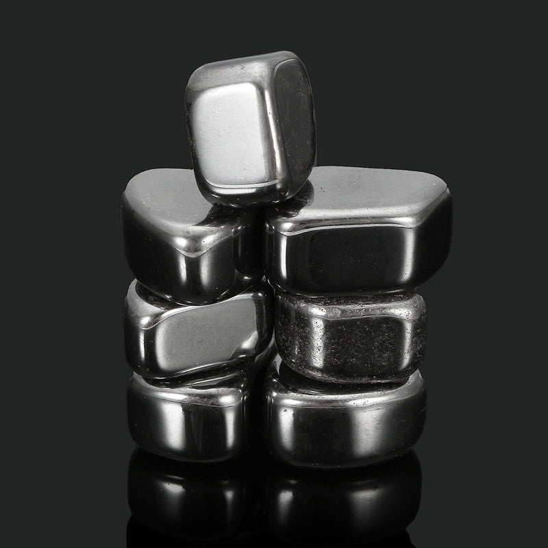 7Pcs/ Pack Black Lodestone Magnetite Tumbled Stone Wicca Reiki Crystal Healing 18 Decorations