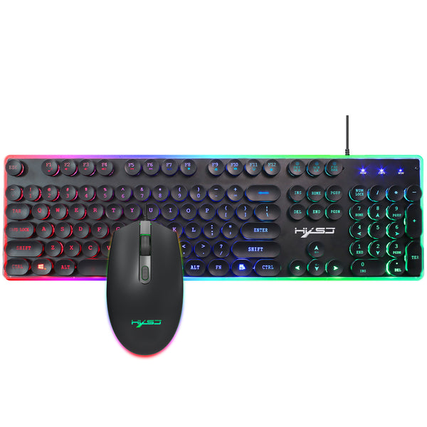 V300 104 key Backlit Wired Gaming Keyboard and 1600DPI Gaming Mouse Combo for PC Laptop