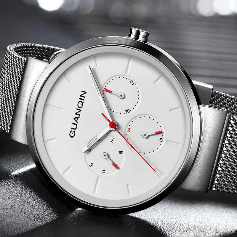 GUANQIN GS19103 Casual Style 24 Hours Display Quartz Watch Business Style Men Watch