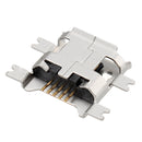 50pcs Micro Usb Microphone Female Socket 5P Gold Plated 1.27mm Sink Board 5 Pin 4 Feet Patch