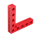 90 Degree 100x100mm Aluminium Alloy Precision Clamping Square With Hole Inch and MM Scale Woodworking Machinist Square Positioning Right Angle Clamping Measure