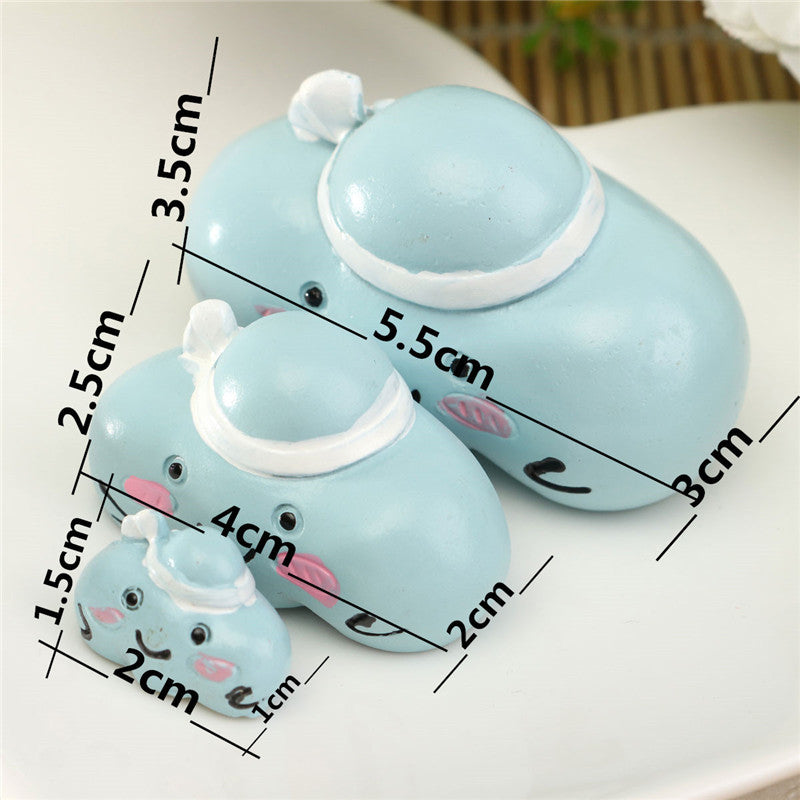 Micro Blue Clouds Landscape Resin Potted Plant Microlandschaft Garden DIY Ornaments