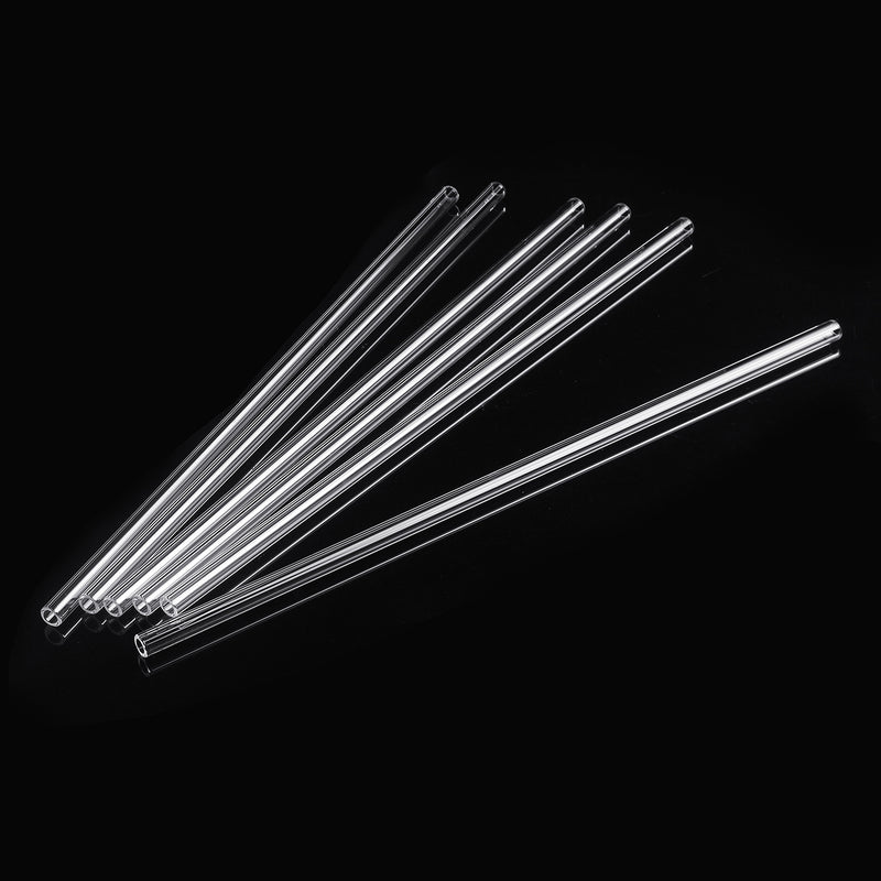 10Pcs 300x7x1mm Length 300mm OD 7mm 1mm Thick Wall Borosilicate Glass Blowing Tube Lab Factory School Home Tubes