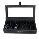 5 Grids Glasses Storage Box +2 Grids Watch Storage Box Display Case PU Leather